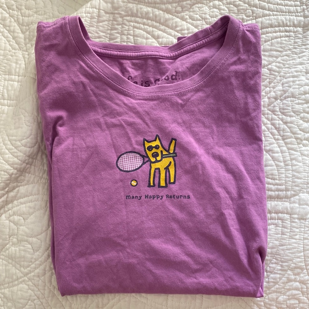 Women’s life is good vintage tennis T-shirt